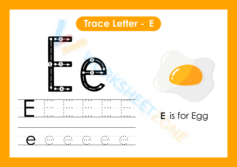 letter e beginning sound worksheets 10 - Page 1