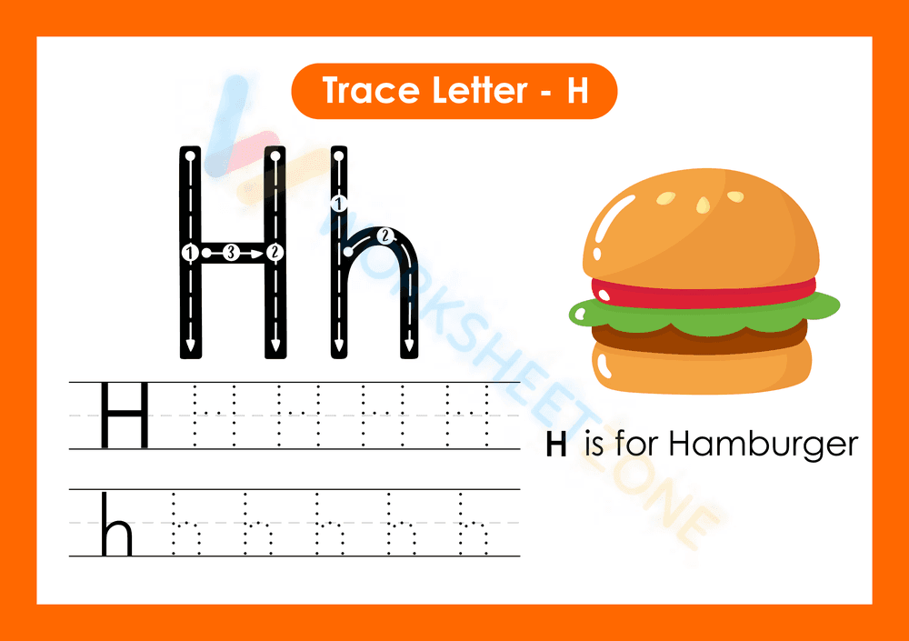 letter h beginning sound worksheets 21 - Page 1