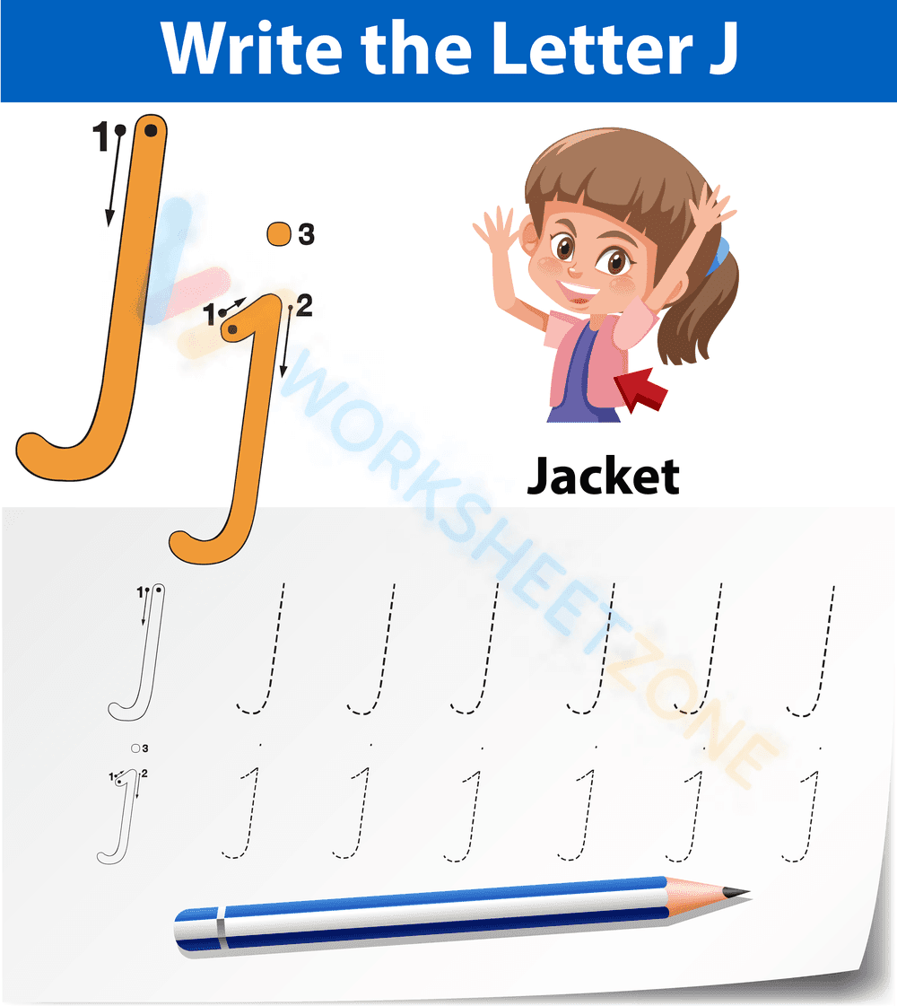 letter j beginning sound worksheets 3 - Page 1