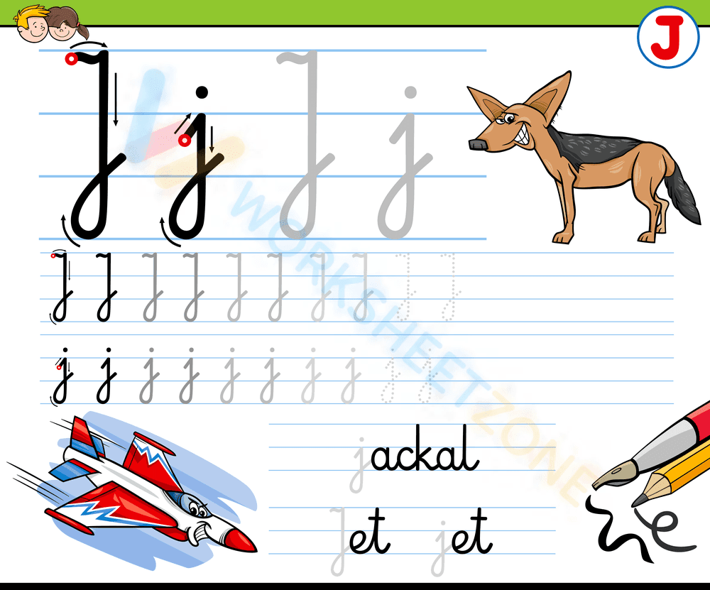 letter j beginning sound worksheets 33 - Page 1