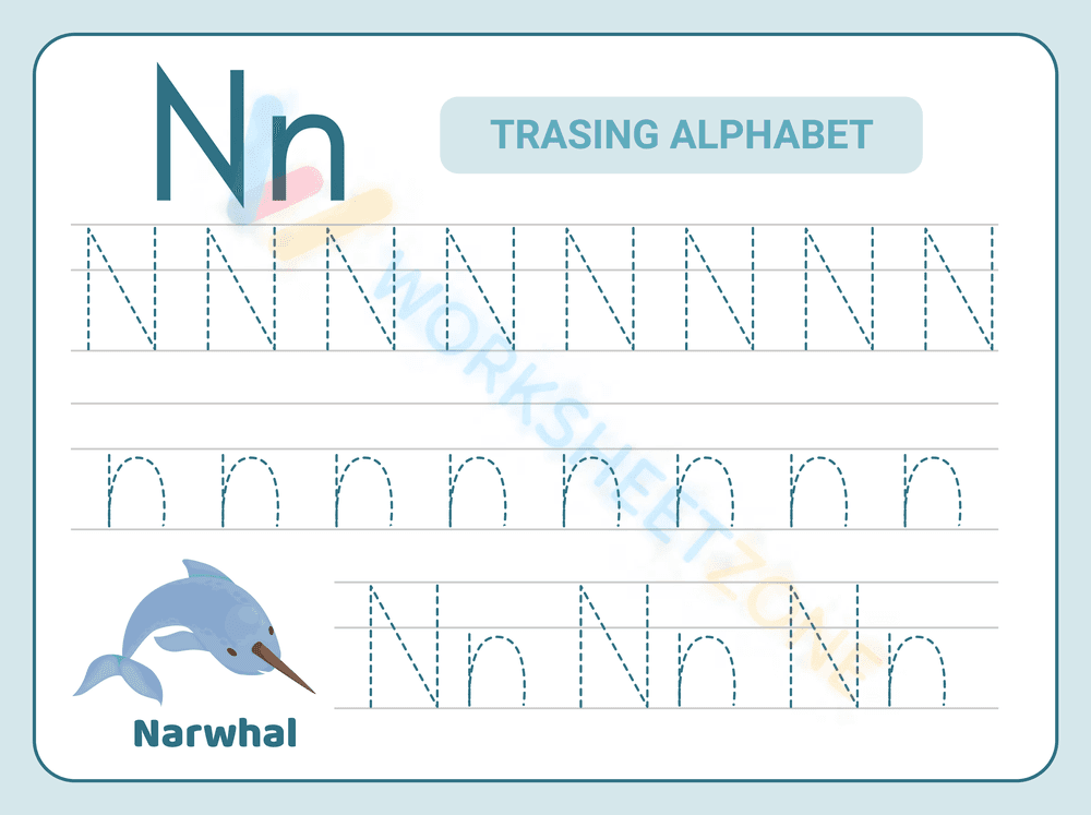 Letter N - Tracing - Page 1