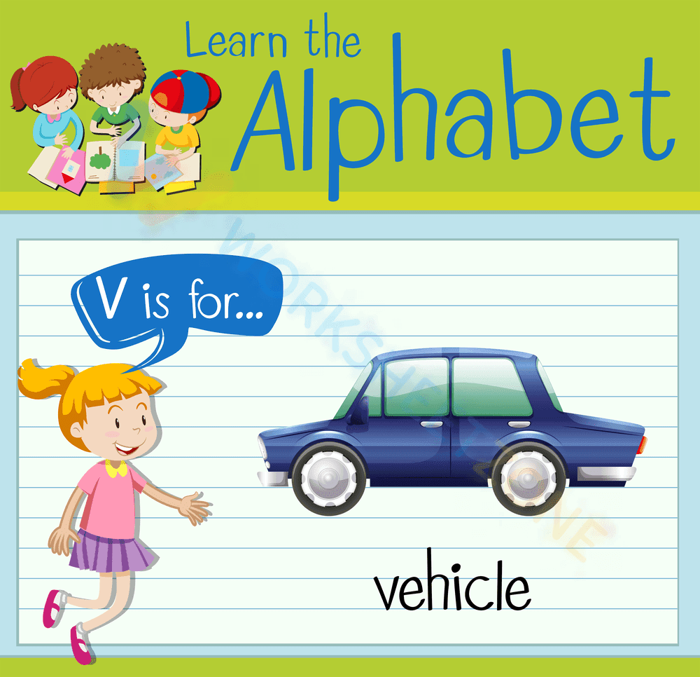 letter v beginning sound worksheets 3 - Page 1