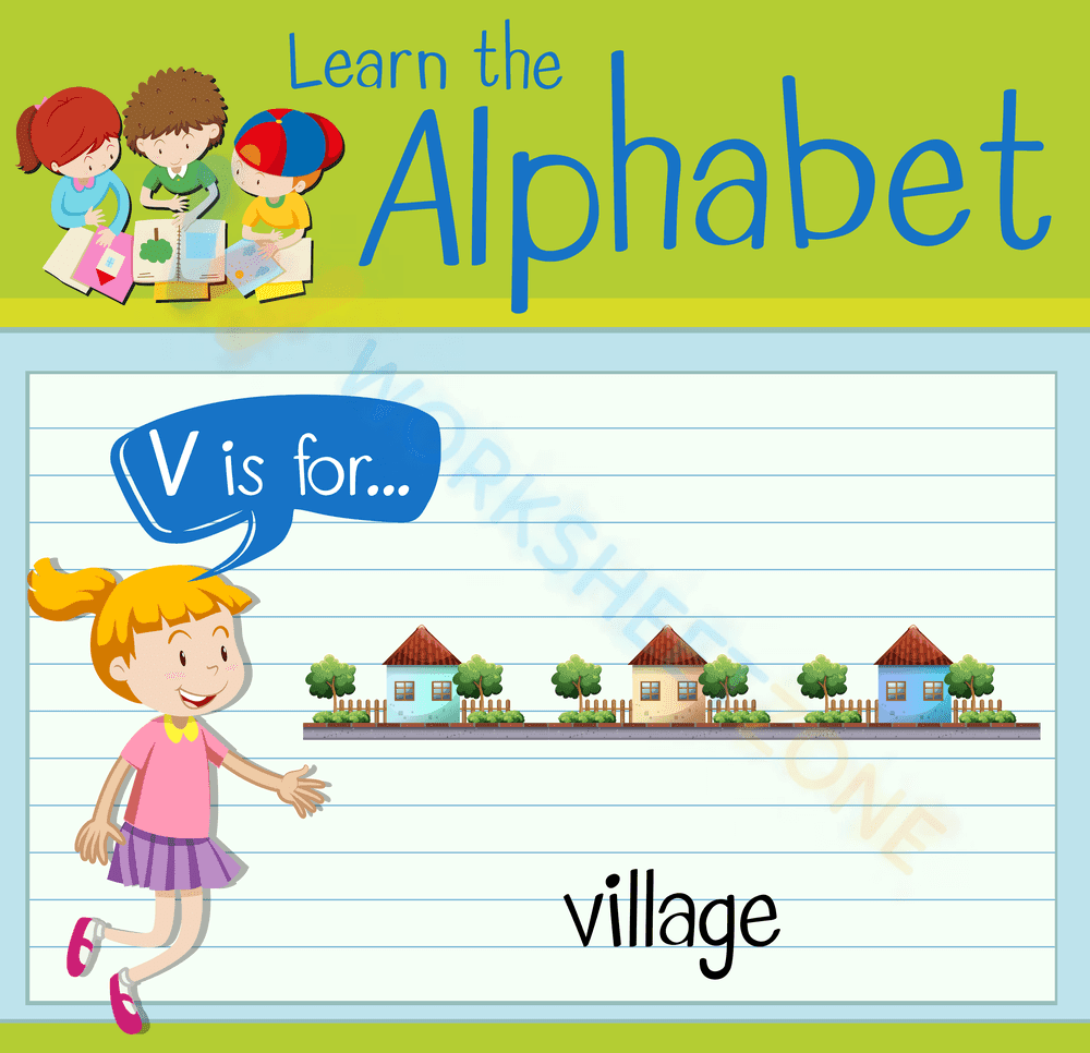 letter v beginning sound worksheets 9 - Page 1