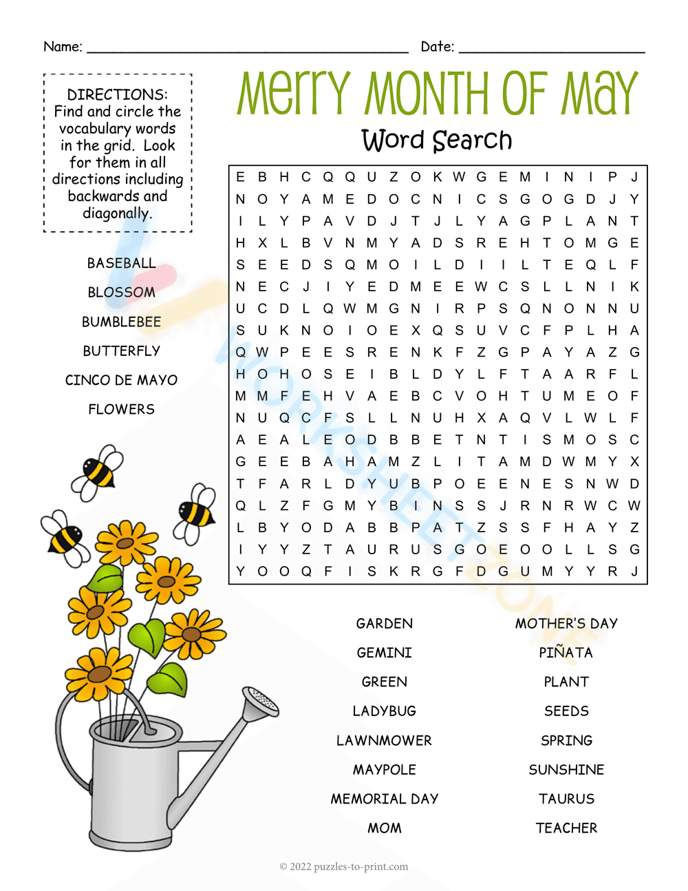 may word search printable 1 - Page 2