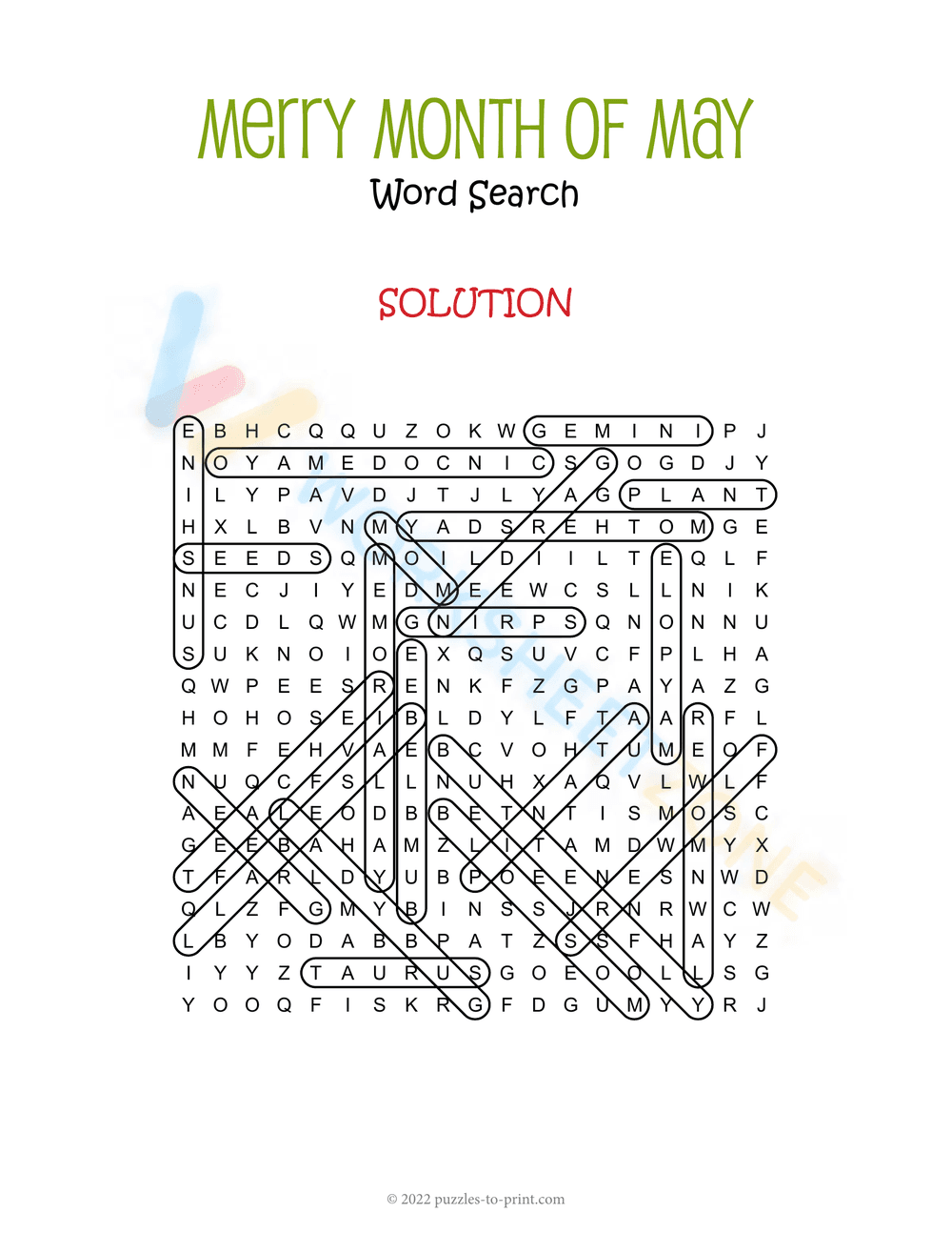 may word search printable 1 - Page 3