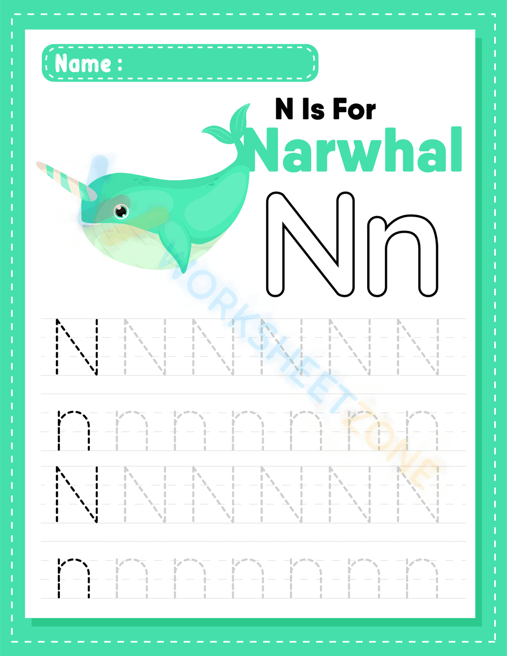 N is for Narwhal - Page 1