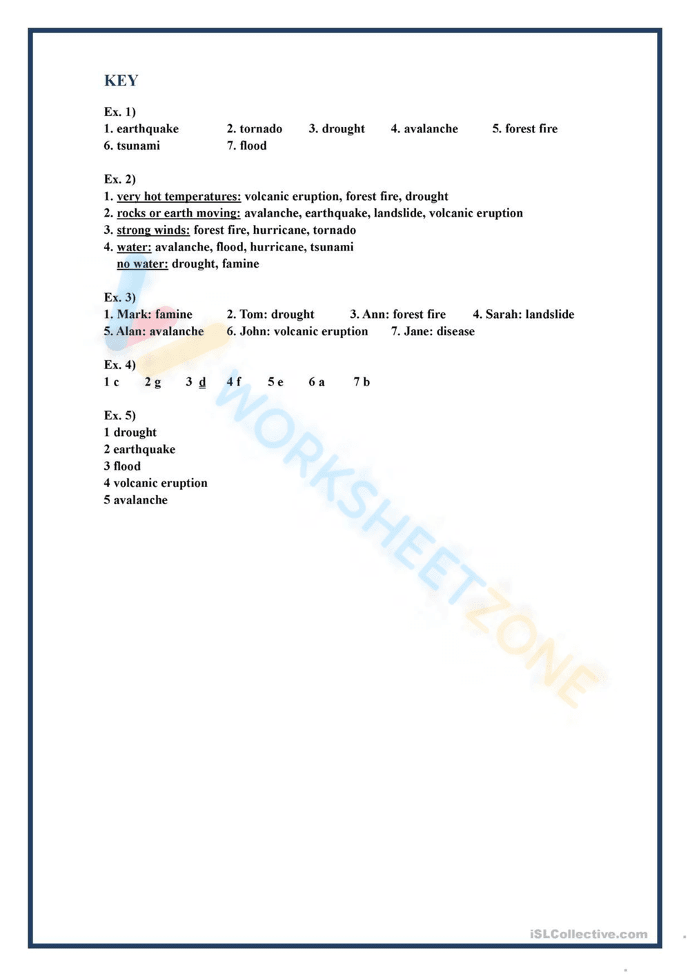 Learn About Natural Disasters with this Worksheet - Page 2