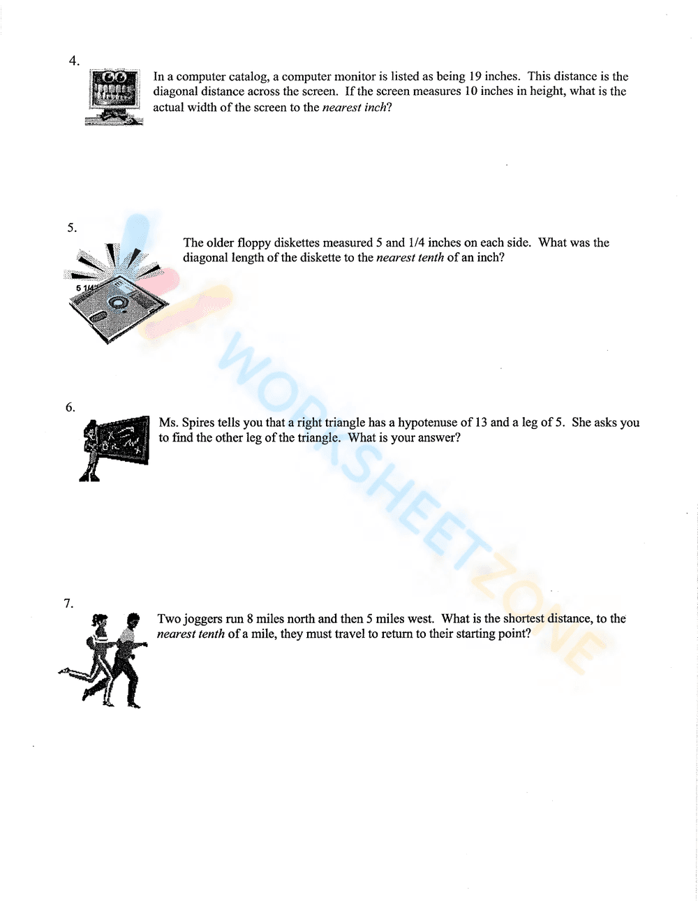 Pythagorean Theorem Word Problems 6 - Page 2