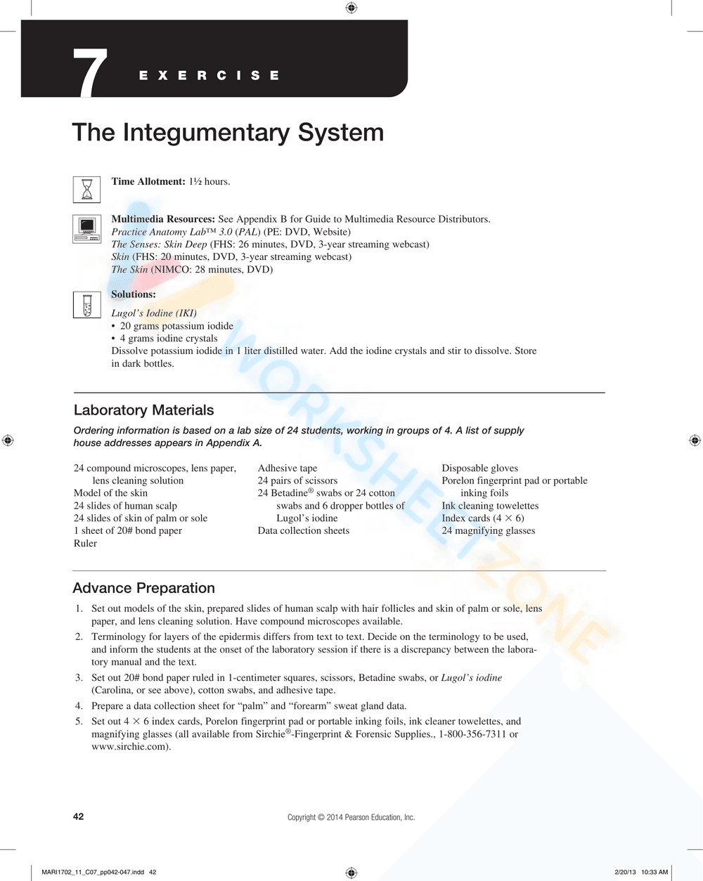 The Integumentary System - Page 1