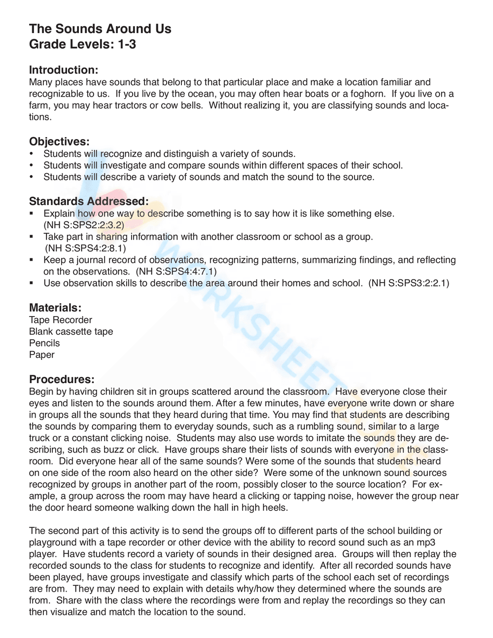 The Sounds Around Us - Page 1