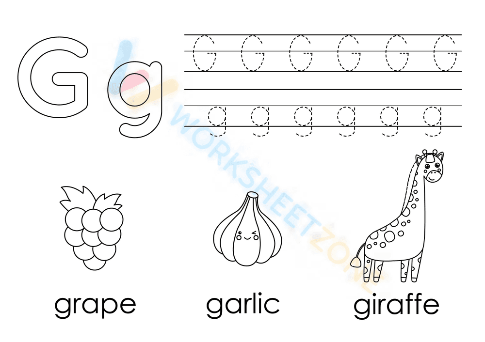 Trace and Learn the Letter G - Page 1