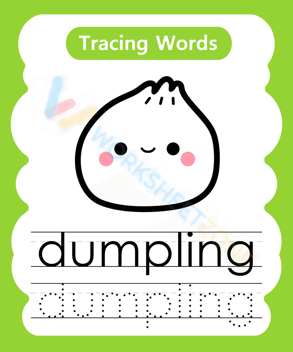 Trace the word Dumpling - Page 1