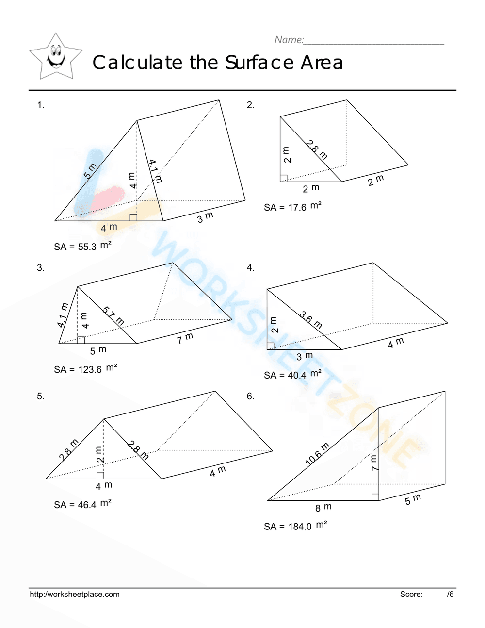 Learn About Triangular Prisms in this Worksheet - Page 2