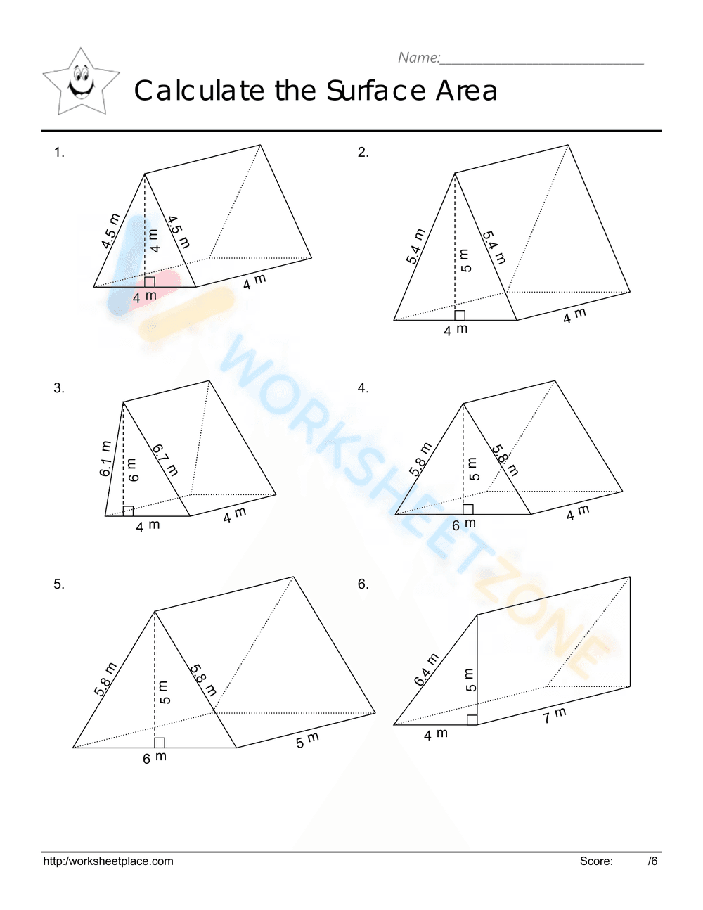 Practice Geometry with Triangular Prisms Worksheet - Page 1