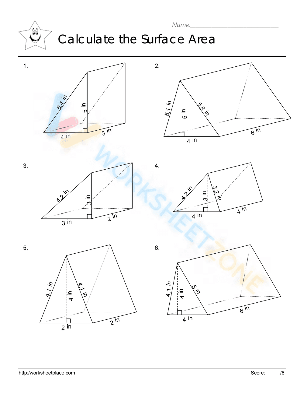 Learn Geometry: Triangular Prisms Practice Sheet - Page 1