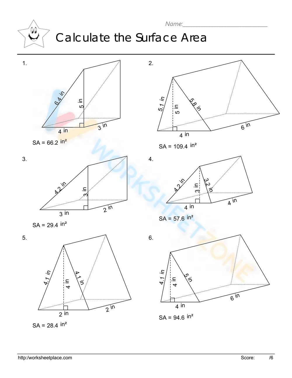 Learn Geometry: Triangular Prisms Practice Sheet - Page 2