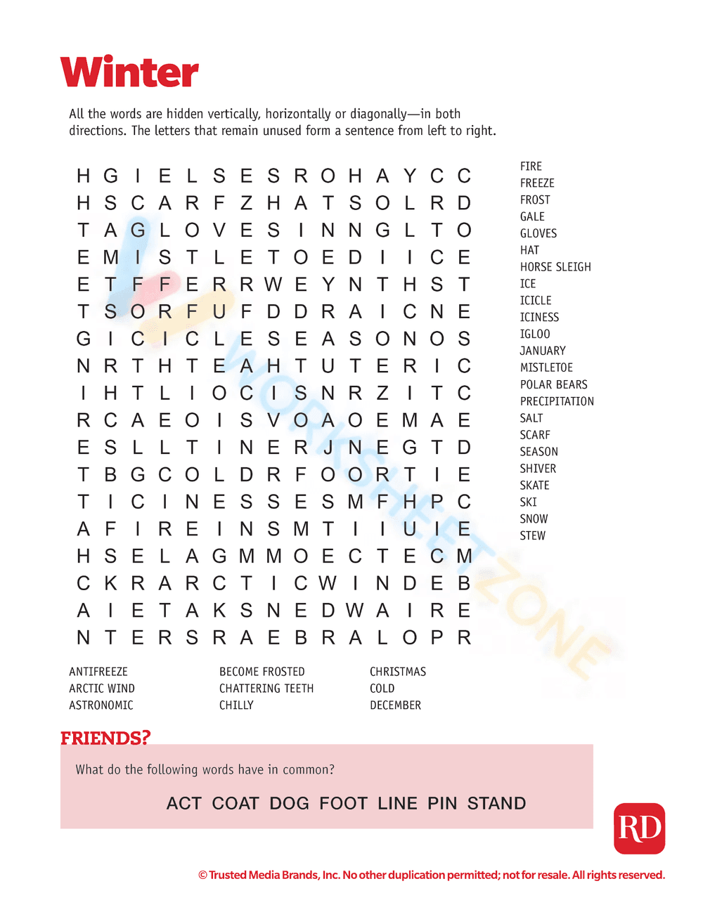 word search printable 11 - Page 1