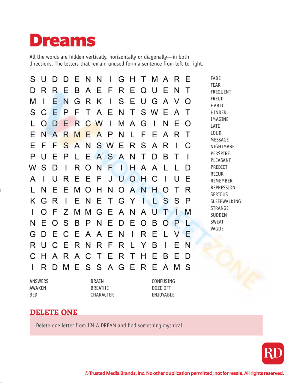 word search printable 4 - Page 1
