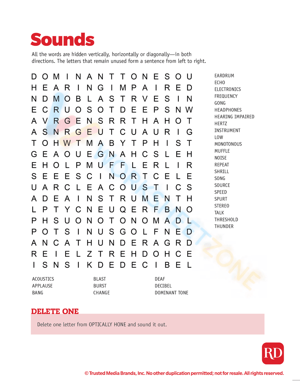 word search printable 5 - Page 1