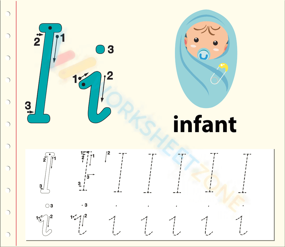 Write letter I - Infant - Page 1