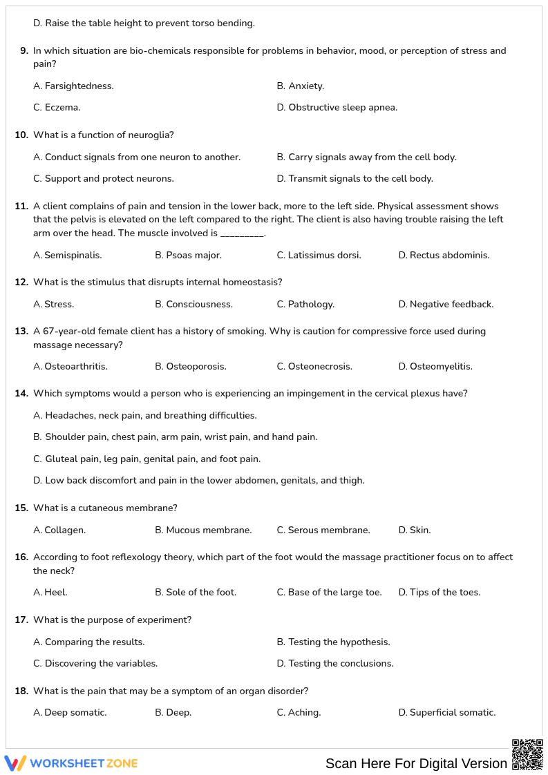 Free printable MBLEX practice test 3 part 1 - Page 2