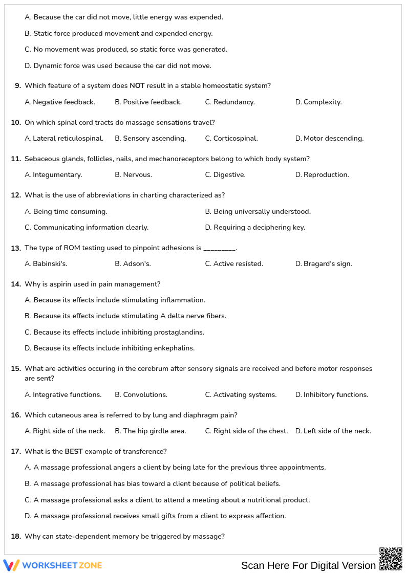 Free printable MBLEX practice test 5 part 3 - Page 2