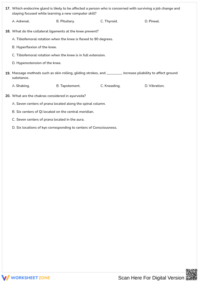 Free printable MBLEX practice test 6 part 3 - Page 3