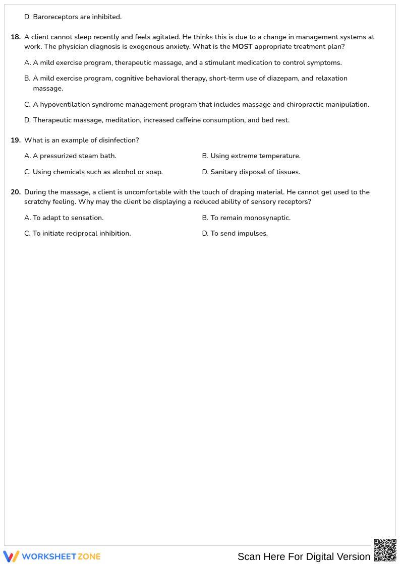 Free printable MBLEX practice test 6 part 5 - Page 3