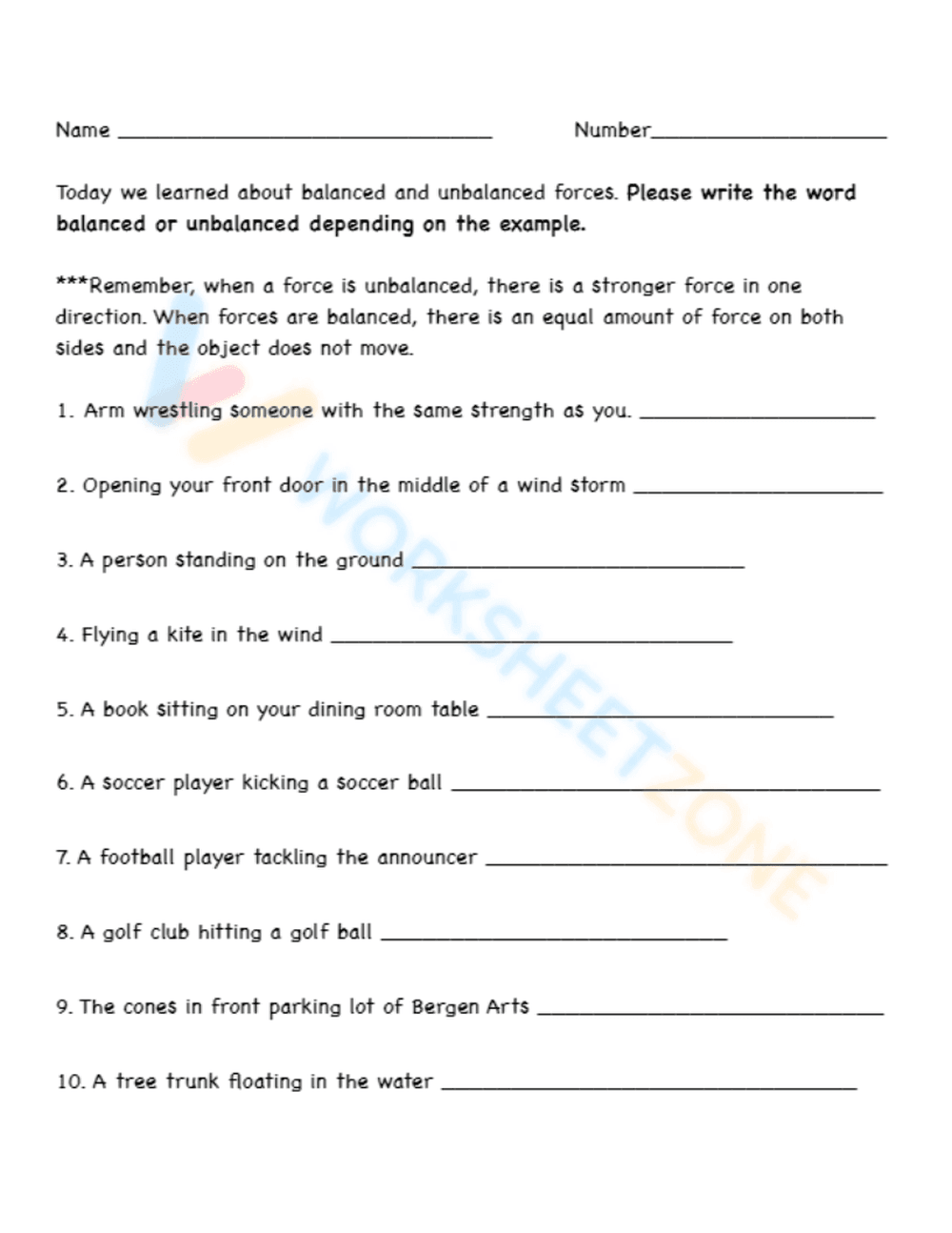 Discover Balanced and Unbalanced Forces - Page 1