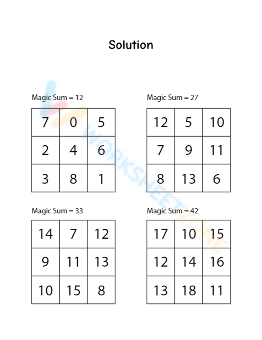 Improve Logic: Magic Square Worksheet 3x3 - Page 2
