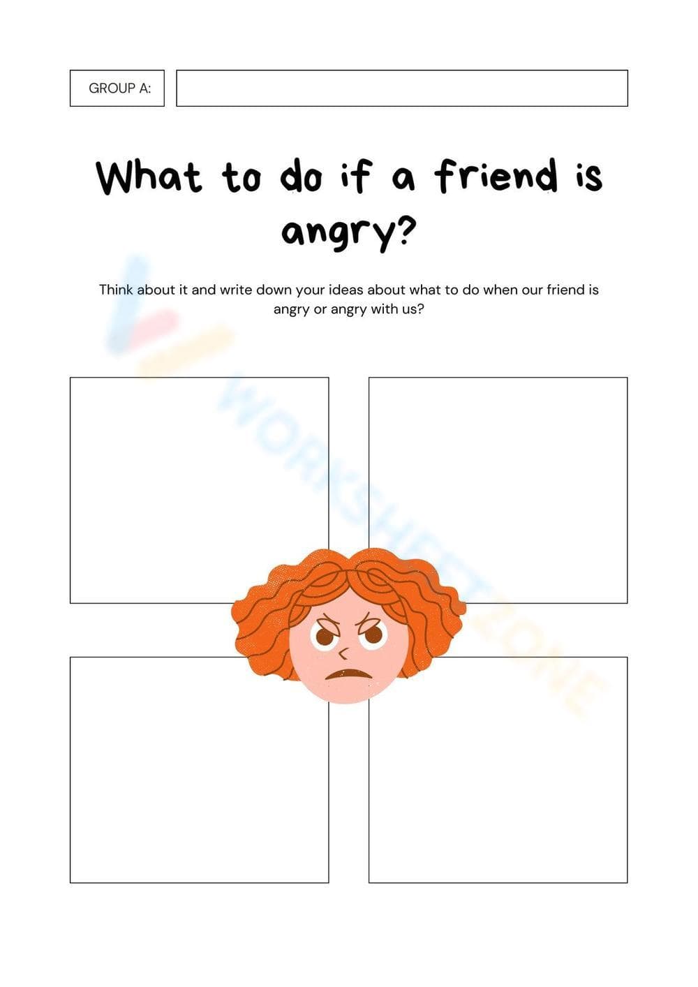 Colorful Emotions Illustrations Worksheet - Page 1