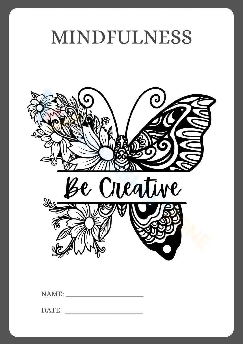 Creative Mindfulness Coloring Activity Worksheet - Page 1