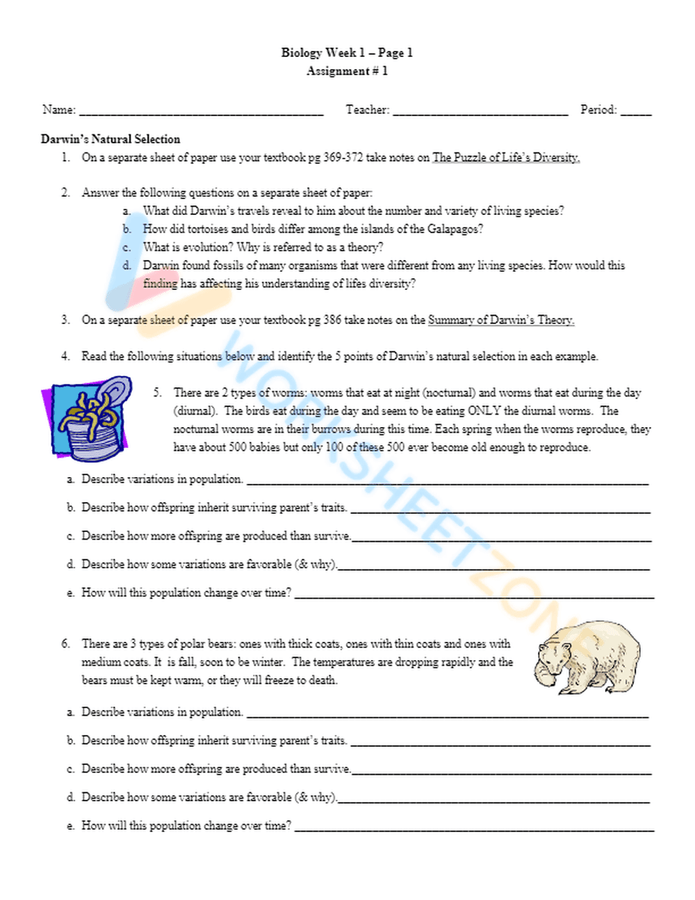 Learn Natural Selection - Page 1