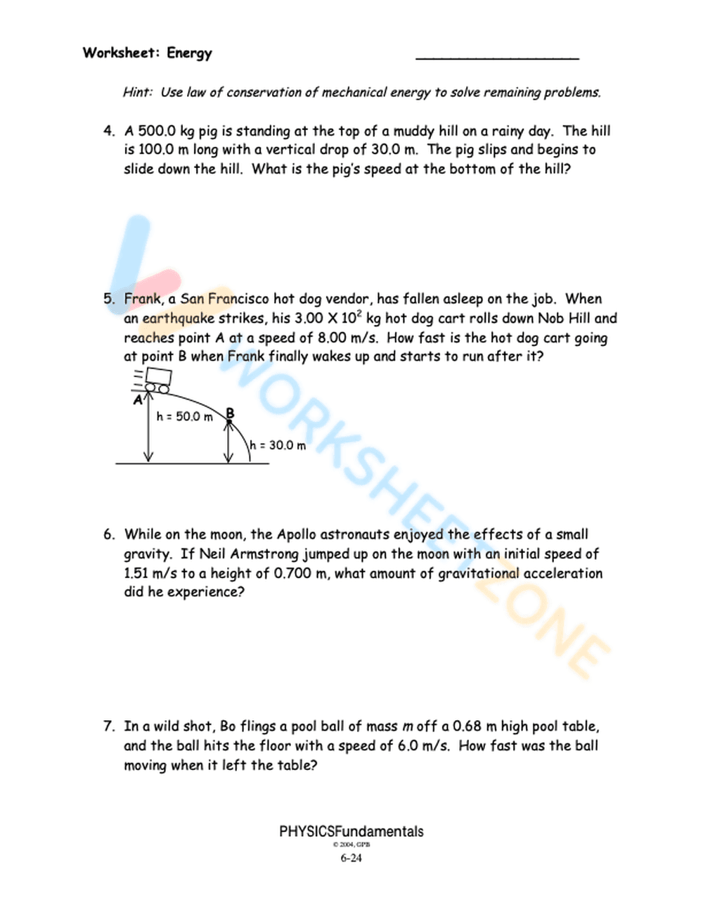 Applying Conservation of Energy in Mechanics - Page 2