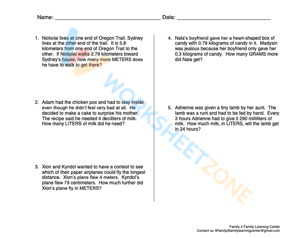 Advanced Metric Conversion Techniques - Page 2