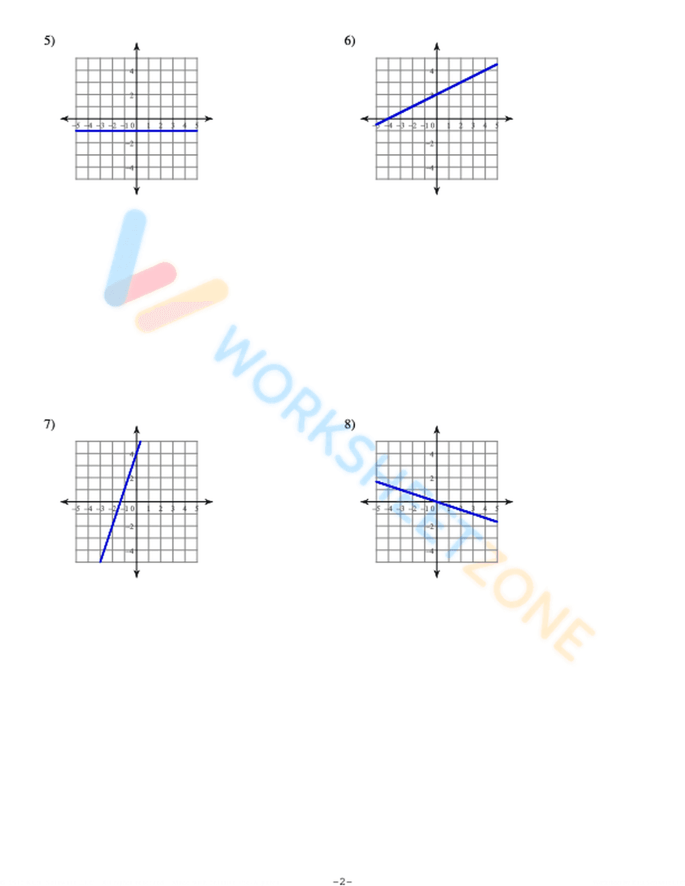 Write Linear Equations from Graphs Worksheet
- Page 2
