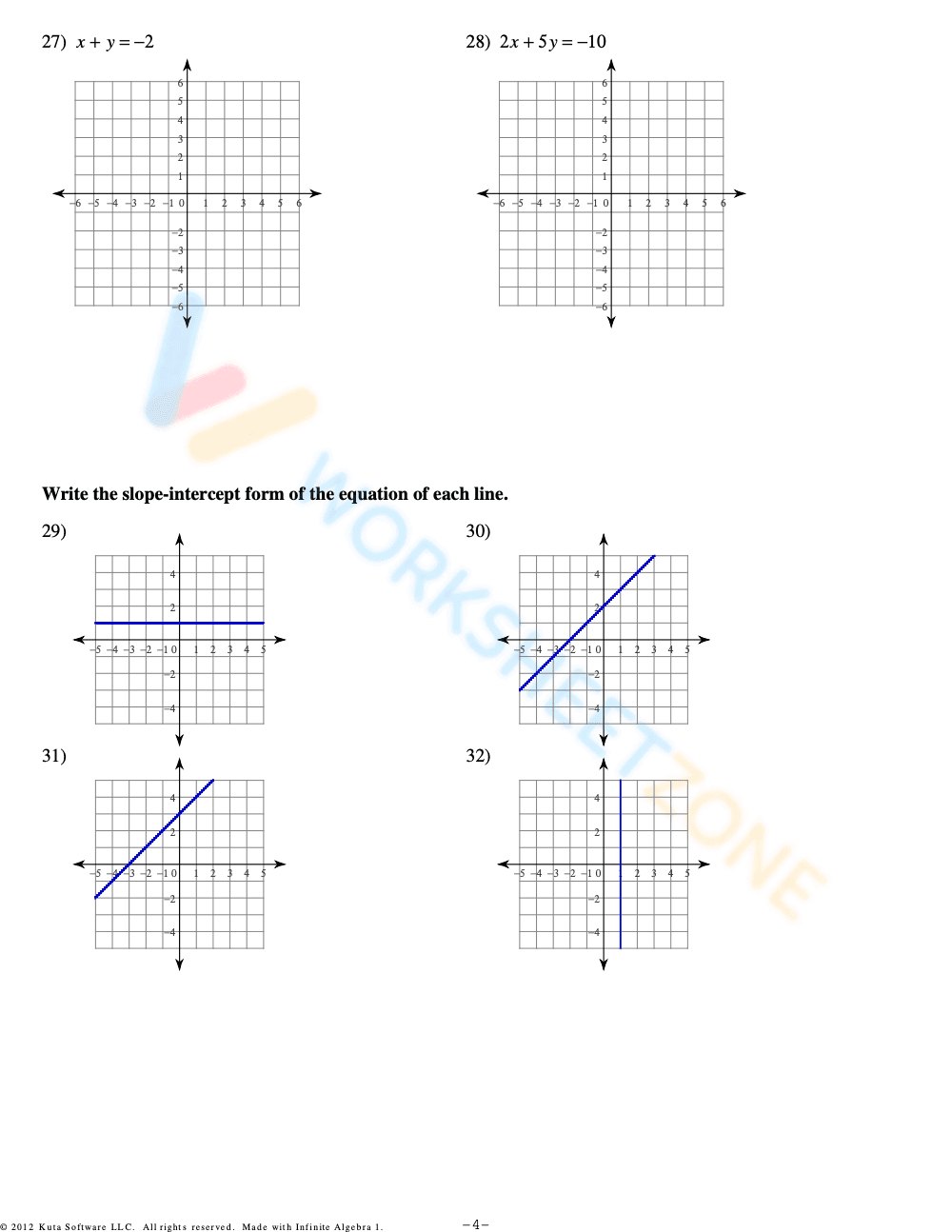 writing linear equations 6 - Page 4