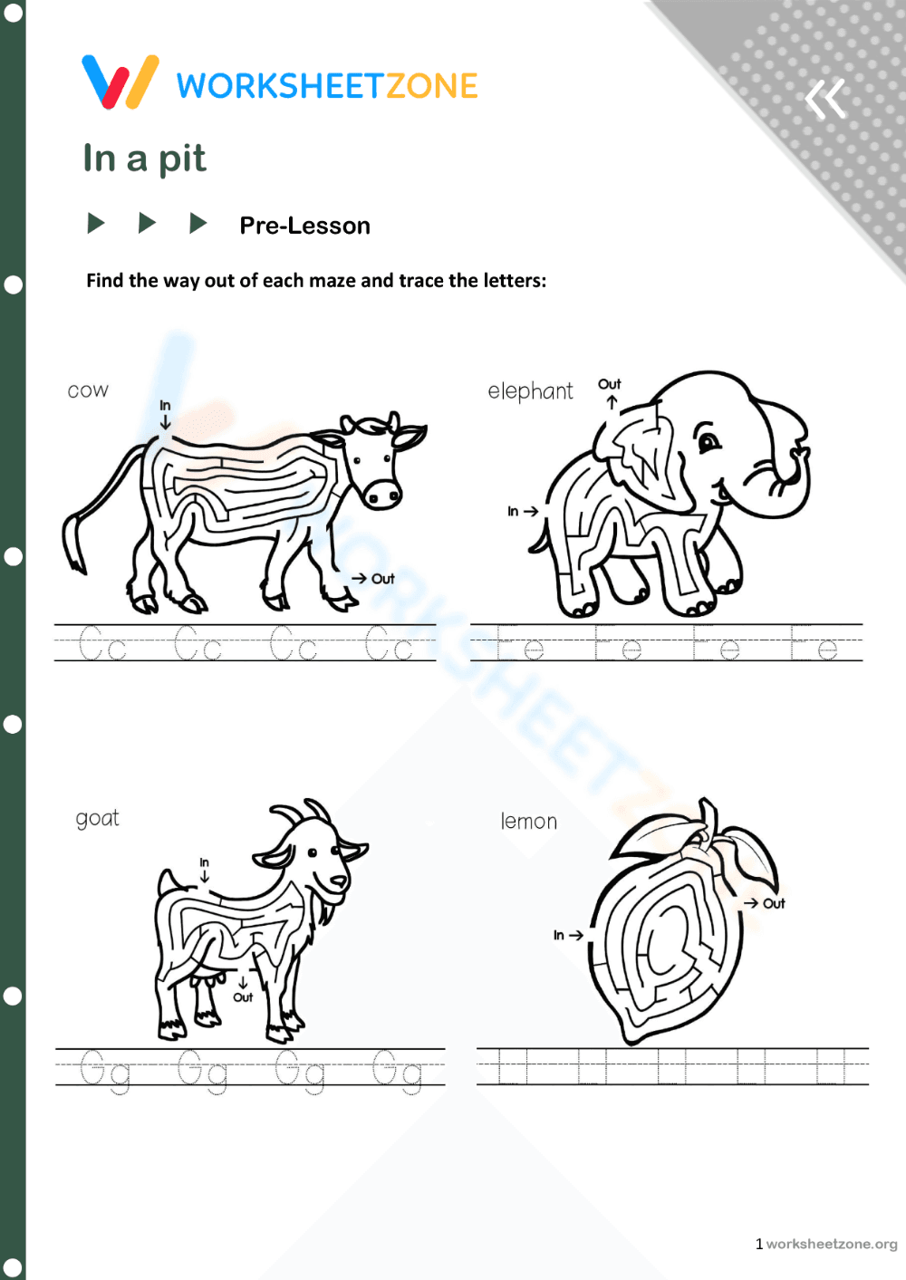 English-teaching materials for English teachers - In a pit! - Page 1