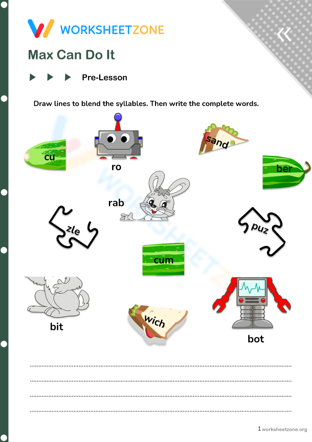 English-teaching materials for English teachers - Max can do it! - Page 1