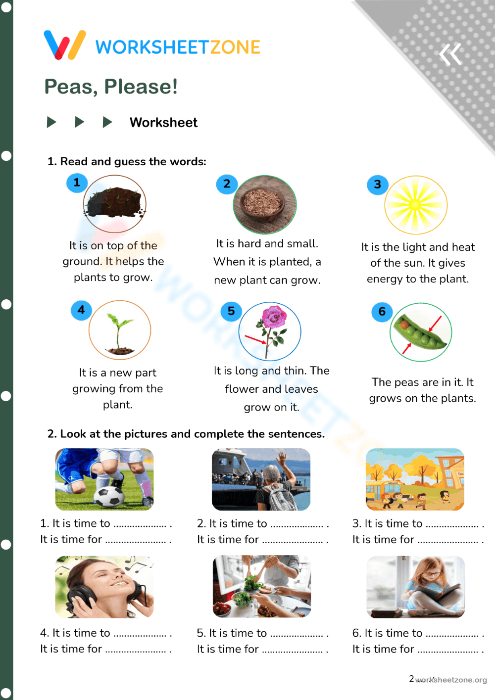 English-teaching materials for English teachers - Peas! Please! - Page 2