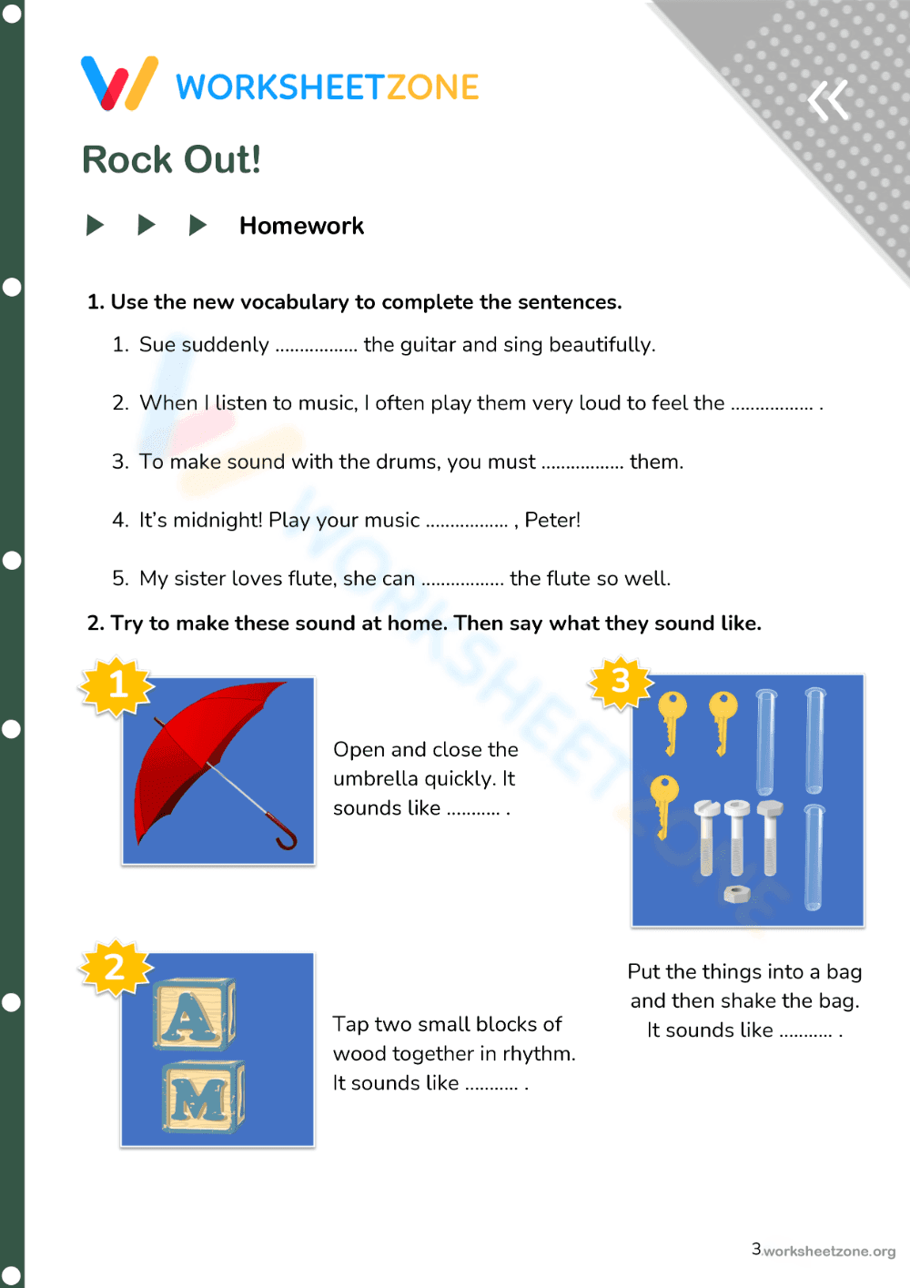 English-teaching materials for English teachers - Rock out! - Page 3