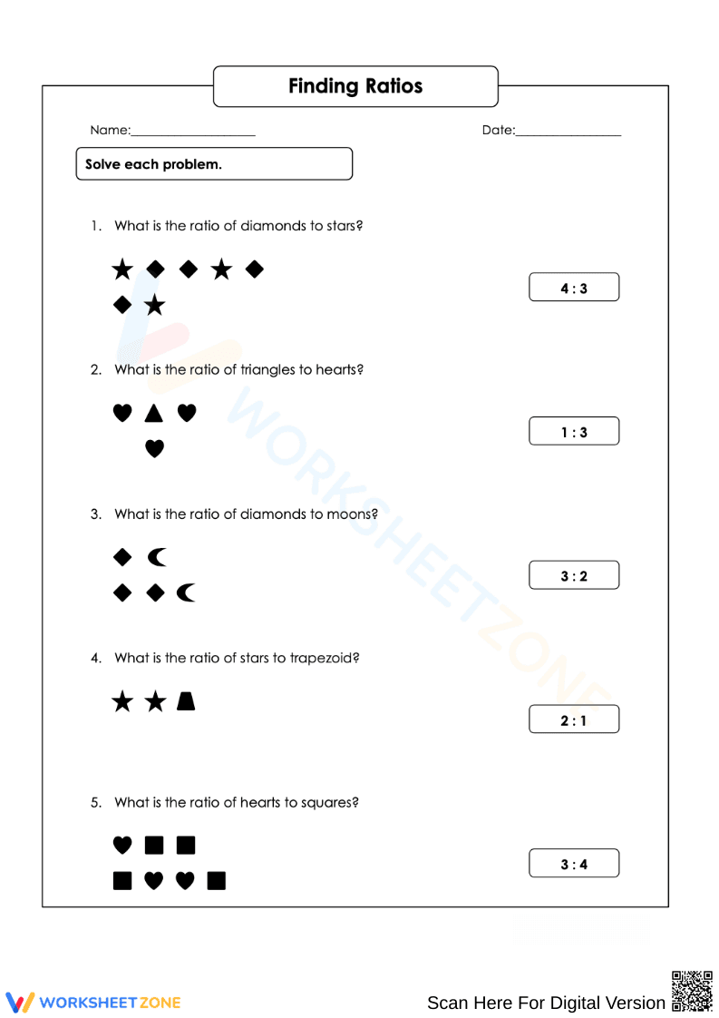 Finding Ratios Worksheet - Page 2