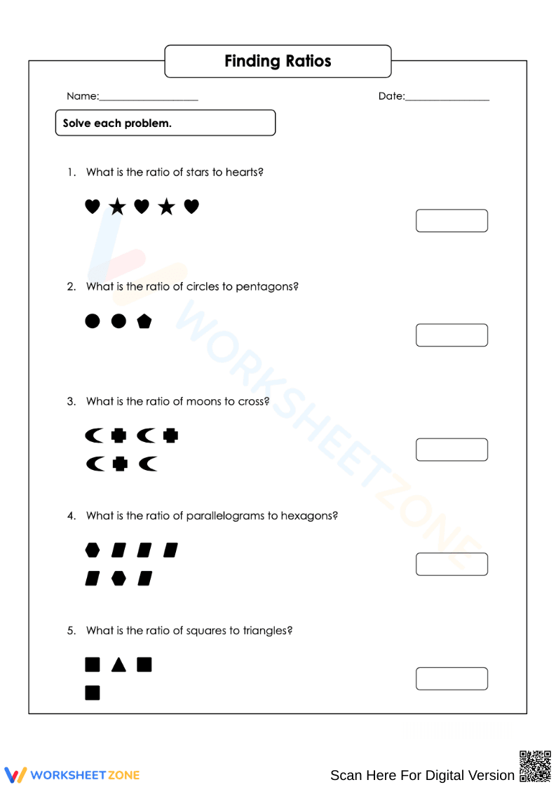 Finding Ratios Worksheets - Page 2