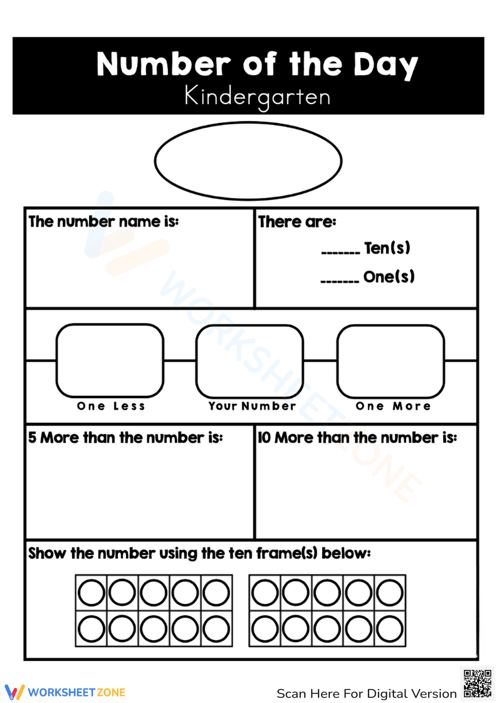 Interactive Number of the Day Activity Sheet - Page 1
