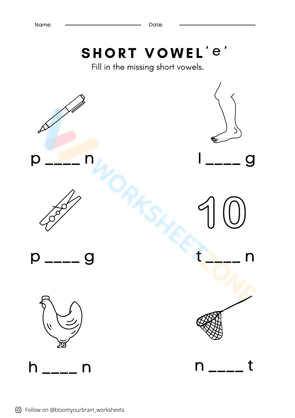 Short vowels 20 - Page 1