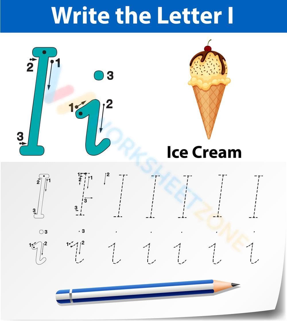 'I' is for Ice Cream: Alphabet Learning - Page 1