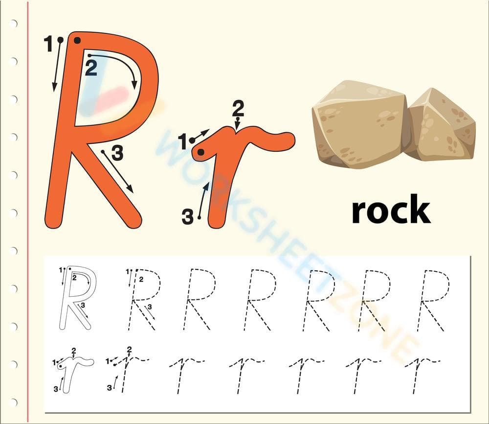Uppercase and Lowercase Letter R Handwriting - Page 1