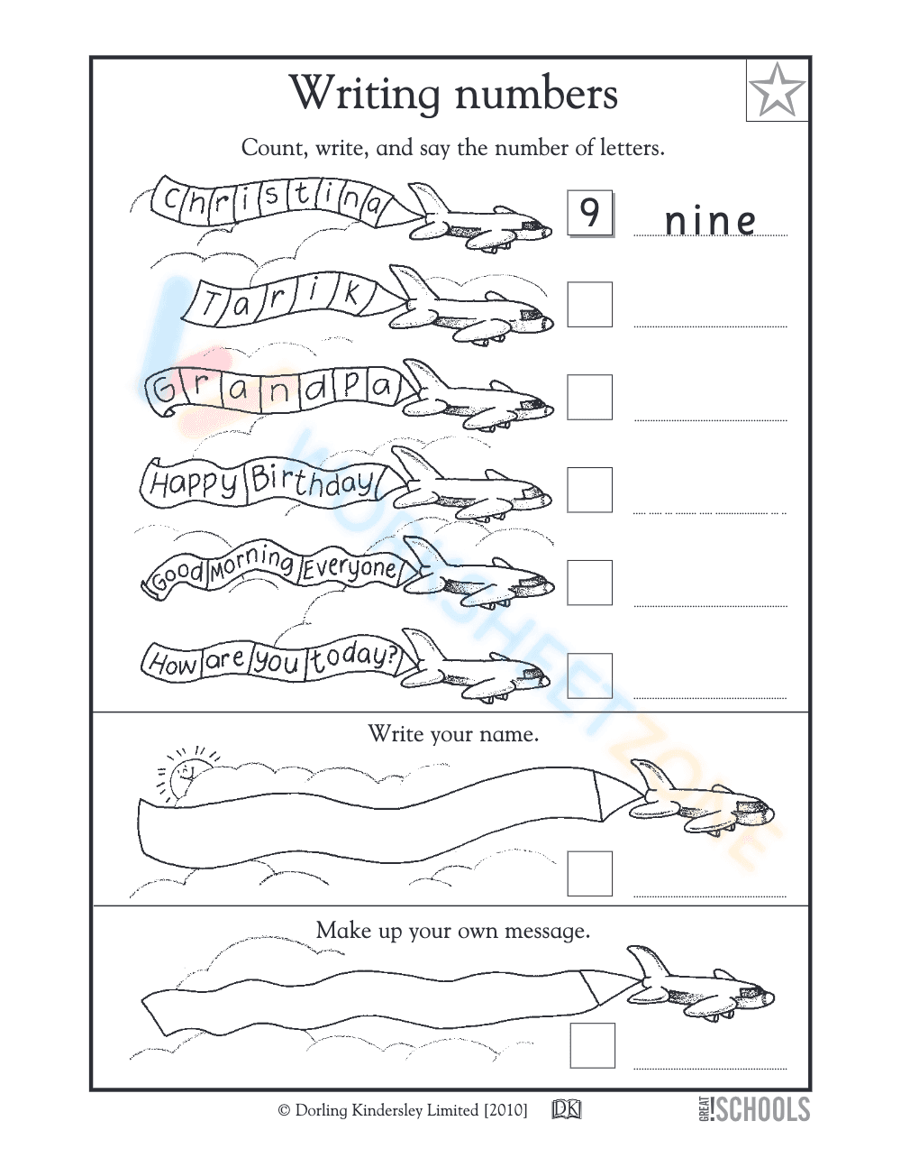 Writing numbers - Page 1