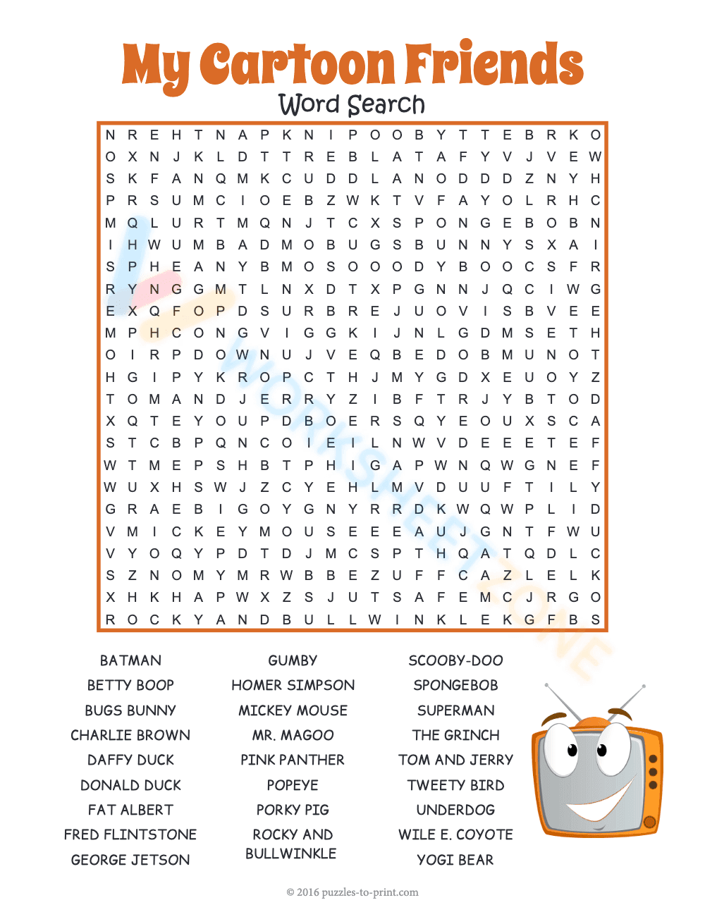 My Cartoon Friends - Page 1