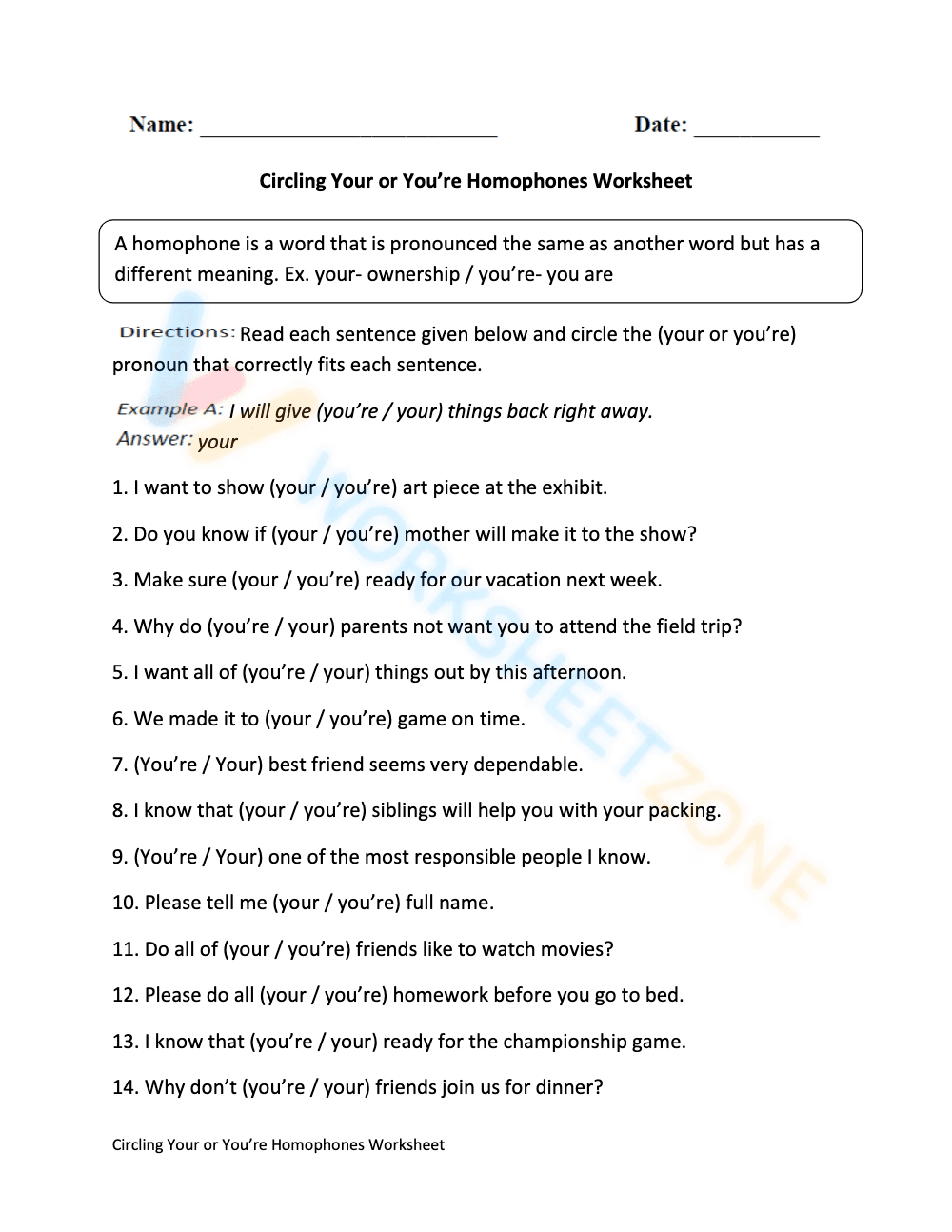 Homophone 2 - Page 1